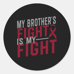 Adesivo Redondo A Luta do Meu Irmão é a Anemia das Células Falcifo