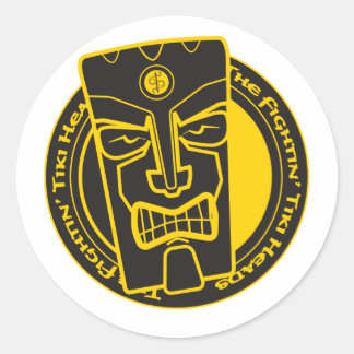 Adesivo Redondo A Luta do Tiki Cabeças B&Y