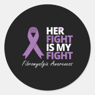 Adesivo Redondo A Luta É A Minha Luta Contra A Fibromialgia, A Fit