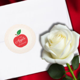 Adesivo Redondo A Maçã Do Nosso Chá de fraldas De Olhos