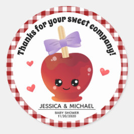 Adesivo Redondo A Maçã Do Nosso Pau-redondo Clássico