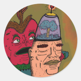 Adesivo Redondo A maçã falante