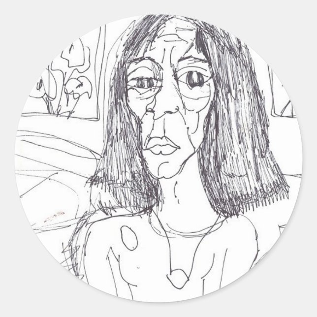 Adesivo Redondo a mãe de plástico (Frente)