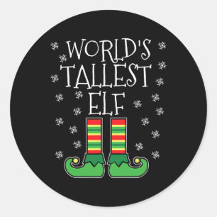 Adesivo Redondo A mais alta família de Elf Matching Christma