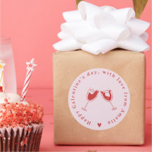 A Mão Vermelha Rosa desenhou o Rótulo do Dia de Ga