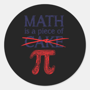 Adesivo Redondo A Matemática Da Camisa Pi É Um Pedaço Engraçado Pa