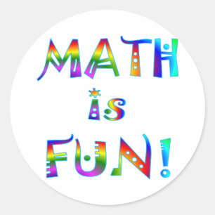Adesivo Redondo A matemática é divertimento