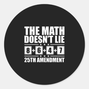 Adesivo Redondo A matemática não mente! 8+6+4+7= 25ª emenda