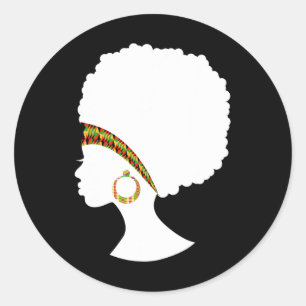 Adesivo Redondo A melhor galeria de cabelos naturais do Kente afro