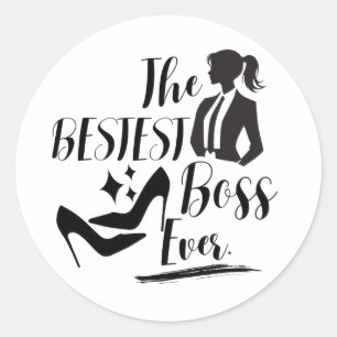 Adesivo Redondo A melhor Lady Boss