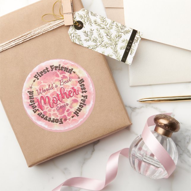 Adesivo Redondo A melhor mãe do mundo (Presentear)