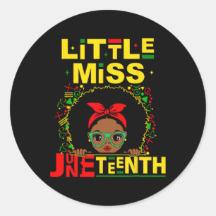 Adesivo Redondo A Menina JuneteGirl Toddler História Negra