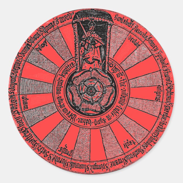 Adesivo Redondo A Mesa redonda de Arthur (Frente)