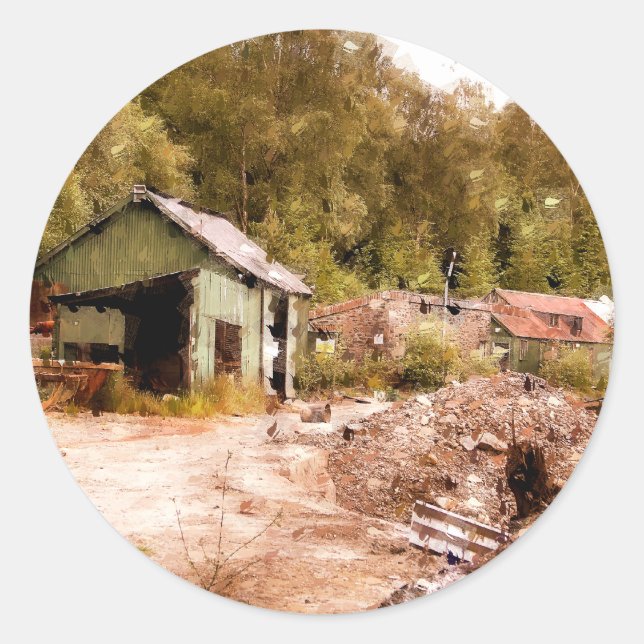 ADESIVO REDONDO A MINA DOURADA ANTIGA (Frente)