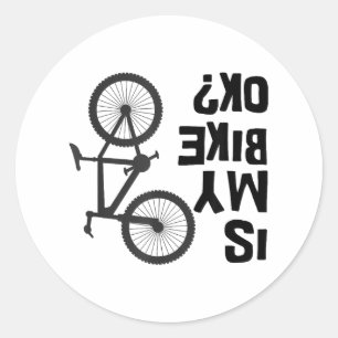 Adesivo Redondo A Minha Bicicleta Está Engraçada?