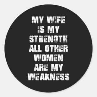 Adesivo Redondo A Minha Força É A Minha Fragilidade.