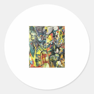 Adesivo Redondo A Missão Abstrato Jeff Hankamer Artjunkhaus Art