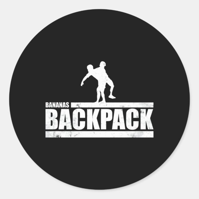 Adesivo Redondo A Mochila De Bananas Desafiada Pelo Tc (Frente)