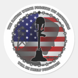 Adesivo Redondo A nação que esquece seus defensores