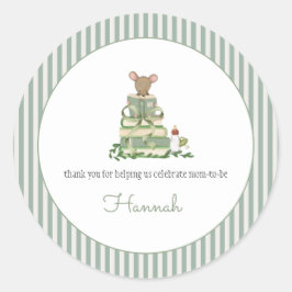 Adesivo Redondo A New Chapter Baby Shower