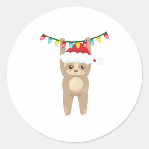 Adesivo Redondo A Noite De Natal Saindo Das Luzes De Natal