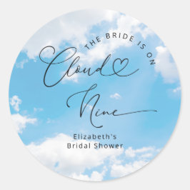 Adesivo Redondo A Noiva Está no Sétimo Céu Chá de Panela