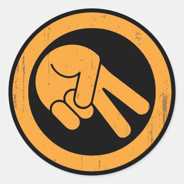 Adesivo Redondo A onda (Frente)