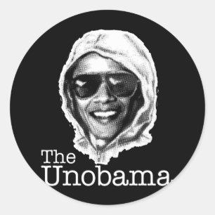 Adesivo Redondo A OnuObama - Obama Unabomber gêmeo mau
