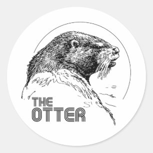 ADESIVO REDONDO A OTTER VINTAGE
