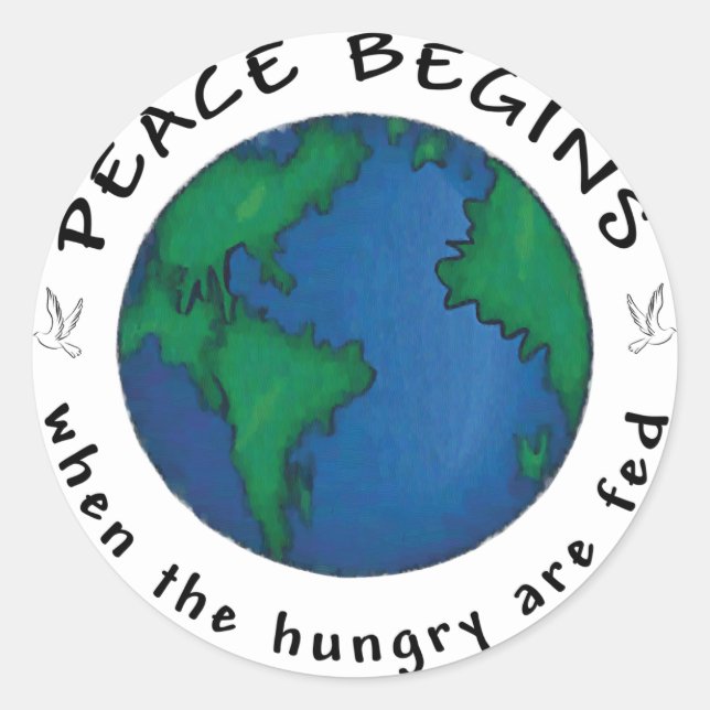 Adesivo Redondo A paz começa (Frente)