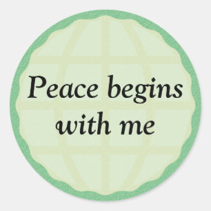 Adesivo Redondo A Paz Começa Comigo
