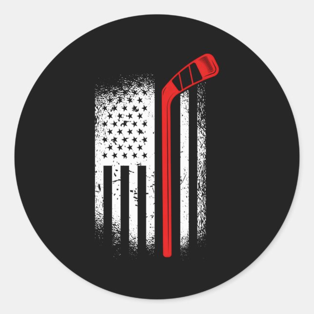 Adesivo Redondo A Penalty Box do Ice Hockey Jersey nos coloca na b (Frente)