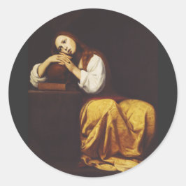 Adesivo Redondo A penitente Mary Magdalene por Giacomo Galli