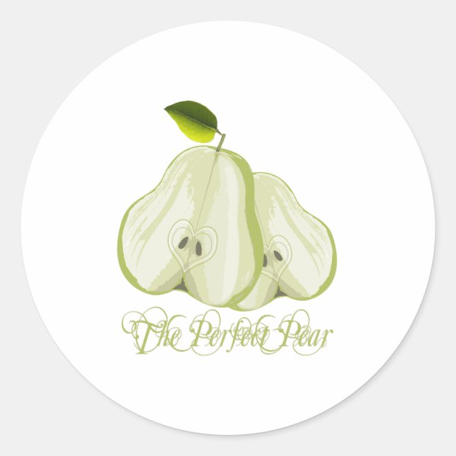 Adesivo Redondo A pera perfeita (Frente)