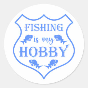 Adesivo Redondo A pesca é a minha citação do escudo hobby na crist