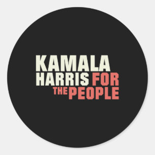 Adesivo Redondo A Pessoas Camisa Kamala Harris 2024 Anti-Eleição