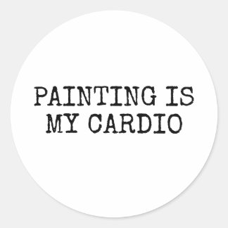 Adesivo Redondo A Pintura É Engraçada No Meu Cardio