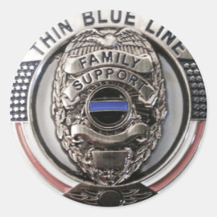 Adesivo Redondo A polícia apoia