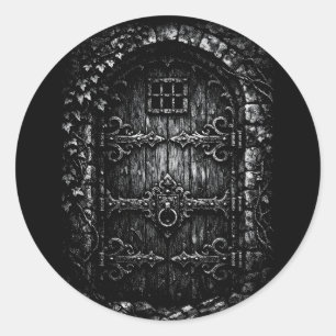 Adesivo Redondo A Porta do Feiticeiro — por BurnsInHell