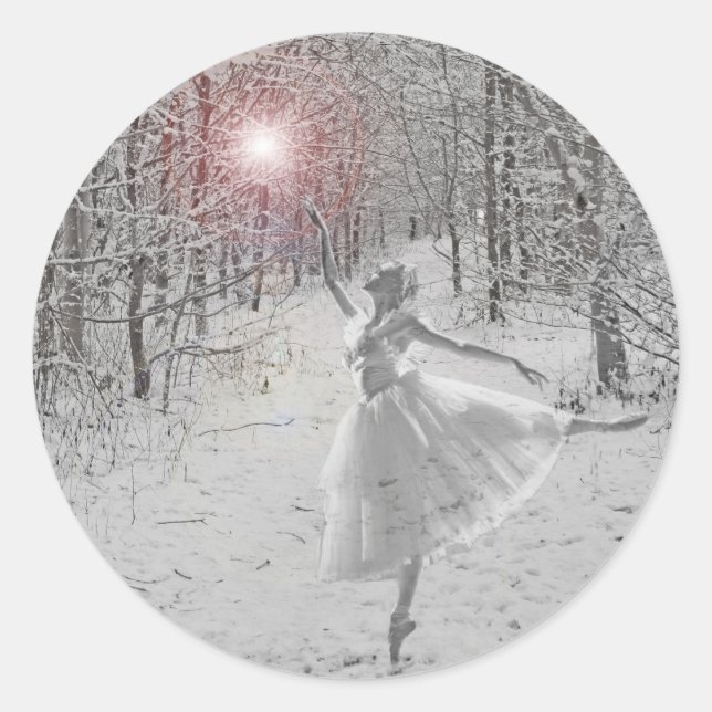 Adesivo Redondo A Rainha da Neve (Frente)
