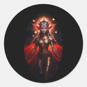 Adesivo Redondo A Rainha Do Vigia Da Lua Elves Possui Para Nós