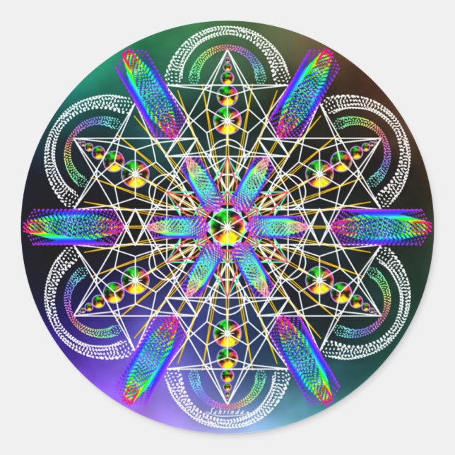 Adesivo Redondo A Realidade É Frequência (Frente)