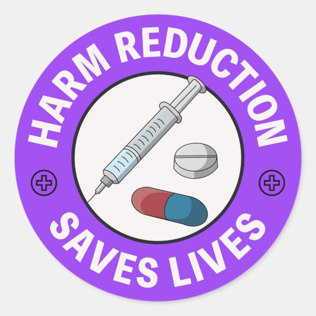 Adesivo Redondo A Redução De Danos Salva Vidas - Teste Pró De Pílu (Frente)