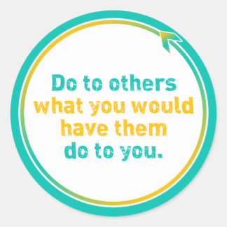 ADESIVO REDONDO "A REGRA DO OURO"