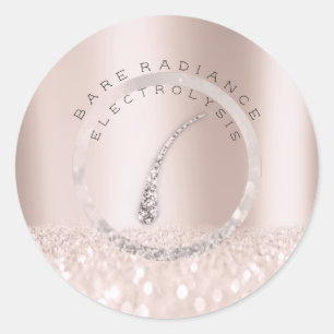 Adesivo Redondo A remoção do cabelo da electrólise cora aumento