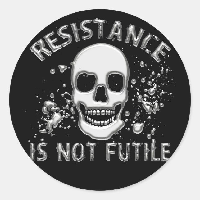 ADESIVO REDONDO A RESISTÊNCIA NÃO É FÁCIL (Frente)