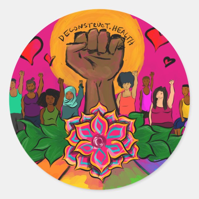 Adesivo Redondo A saúde é para todos (Frente)