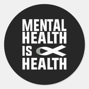 Adesivo Redondo A saúde mental importa A Saúde Mental É Saúde
