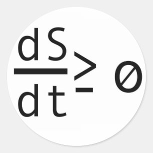 Adesivo Redondo A segunda lei de termodinâmica