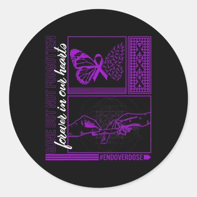 Adesivo Redondo A Sensibilização Para A Sobredosagem De Medicament (Frente)